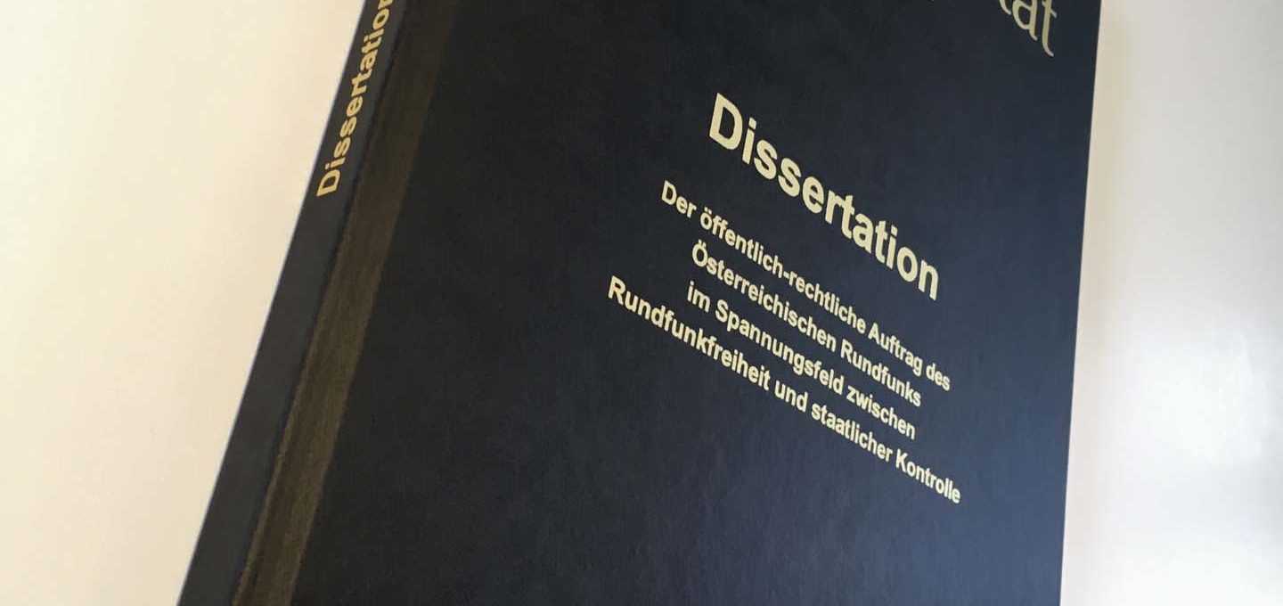 Dissertation über den öffentlich rechtlichen Auftrag des ORF
