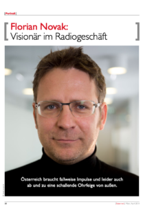 Florian Novak - Visionär im Radiogeschäft